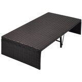  Vrtni krevet s baldahinom smeđi 190 x 130 cm poliratan | shoptok.hr