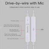 Yesido Stereo slušalice (YH-20) - Lightning konektor s mikrofonom 120 cm - Bijele | shoptok.hr