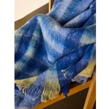 Hübsch Modra odeja iz mešanice volne 140x200 cm Loom – | Shoptok.si