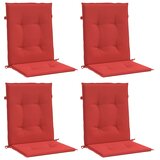  Jastuci za vrtne stolice 4 kom crveni 100x50x3 cm od tkanine | shoptok.hr