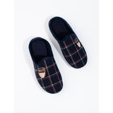 SHELOVET Men's navy blue plaid slippers | Shoptok.si