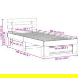  Krevetna konstrukcija s uzglavljem Voštano smeđa 100 x 200 cm | shoptok.hr