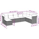  8-dijelni set vrtnih sofa od poliratana s jastucima svjetlosivi | shoptok.hr