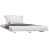  Posteljni okvir bel 75x190 cm trdna borovina, (20725744) | Shoptok.si