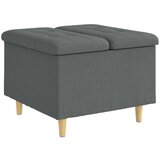  Otoman za pohranu s jastukom Tamno siva 60 x 60 x 45 cm tkanina - Tamno siva 60 cm tkanina | shoptok.hr