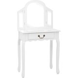  Toaletni stolić sa stolcem bijeli 65x36x128 cm paulovnija i MDF | shoptok.hr
