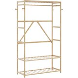  Stalak za odjeću s policama 110x40x175 cm od bambusa | shoptok.hr