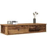 vidaXL Stenska polica s predali starinski les 100x37,5x19 cm inž. les Cene