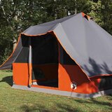 Tipi šator s krovom Siva i narančasta 358 x 296 x 258 cm taft | Eponuda.com