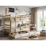 BMS Dječji drveni krevet na kat Eryk s ladicom 190x90 cm, svijetlo drvo, s madracima od PE pjene 8 cm | shoptok.hr