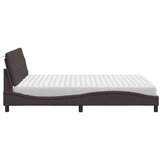 vidaXL Postelja z vzmetnico temno rjava 160x200 cm blago | Shoptok.si