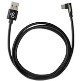 BAUHAUS Napajalni kabel USB kotni (Črna, 1 m, USB A vtič, USB C vtič) | Shoptok.si