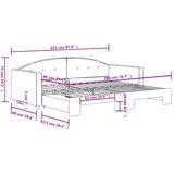 vidaXL Dnevni krevet na razvlačenje ružičasti 90 x 200 cm baršunasti | shoptok.hr