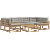  Set vanjskih sofa 5 kom. Bijela i svjetlosiva | shoptok.hr