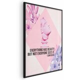  Plakat - Confucius on Beauty - a bust in pink with flowers and a quote 21x30 Crni okvir | shoptok.hr