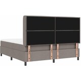  Krevet s opruga kutije Sivo-smeđa 200 x 180 cm tkanina Slike