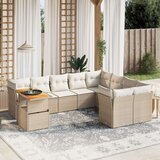 vidaXL 10-dijelni set vrtnih sofa s jastucima bež od poliratana | shoptok.hr