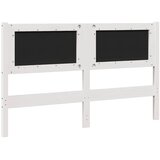  Tapecirani uzglavlje Bijelo 135 cm Čvrsto borovo drvo | Eponuda.com