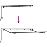  Skrovita tenda Antracit 300 x 200 cm tkanina - Antracit (antracitni okvir) 3 x 2 m Ručna | shoptok.hr