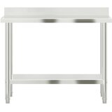  Kuhinjski radni stol 110 x 55 x 93 cm od nehrđajućeg čelika | shoptok.hr