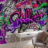  Foto tapeta - Purple Graffiti 392x280 Samoljepljiva | shoptok.hr