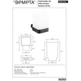 BEMETA Kvadratno držalo za kozarce NERO iz črne medenine in stekla 6,4 x10 x9,7 cm, (21140641) | Shoptok.si
