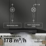 Klarstein SlimVent 60 Black kuhinjska napa | Shoptok.si