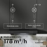 Klarstein SlimVent 60 Black kuhinjska napa | shoptok.hr