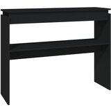 Maison Chic konzolna miza - miza ob steni črna 102x30x80 cm iverna plošča, (21786085) Cene