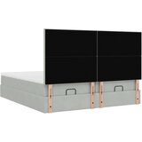  Okvir kreveta s madracima svijetlosivi 180x200cm baršunasti | shoptok.hr