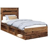  Krevetna konstrukcija Staro drvo 90 x 200 cm Čvrsto borovo drvo | shoptok.hr
