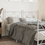  The Living Store Kovinsko vzglavje belo 140 cm - Vzglavje, (21441214) Cene