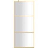  Stijenka za walk-in tuš s prozirnim staklom ESG zlatna 80x195cm | shoptok.hr