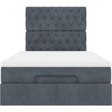 vidaXL okvir za krevet s madracima tamnosivi 120x190 cm baršunasti | shoptok.hr