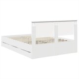  Okvir za krevet Bijelo 140 x 190 cm Inženjersko Drvo - Bijelo 140 x 190 cm | shoptok.hr