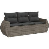Maison Chic Seti vrtnega pohištva - Vrtna garnitura - Vrtni pohištvo set 3-delna z blazinami siv poli ratan, (21811444) | Shoptok.si