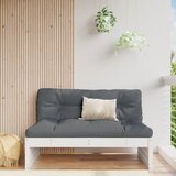 vidaXL Vrtni sredinski kavč bel 120x80 cm trdna borovina Cene