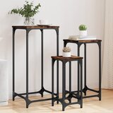 The Living Store Komplet stranskih mizic 3-delni dimljen hrast inženirski les - Komplet Stranskih Mizic, (21657054) | Shoptok.si
