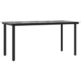  5-dijelni vrtni blagovaonski set s jastucima poliratan i staklo Smeđa 160 x 80 x 74 cm | shoptok.hr