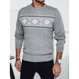 DStreet Sweter męski w śnieżynki szary Cijene