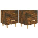 Maison Chic Dvo delni komplet Nočne omarice - Nočne mize dimljeni hrast 40x35x47,5 cm, (21687250) Cene