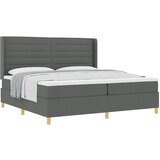 vidaXL Postelja s box springom in vzmetnico temno siva 200x200 cm tkanina Cene