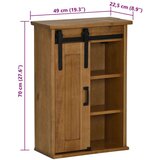 vidaXL Viseča omara HALDEN z drsnimi vrati 49x22,5x70 cm Bor | Shoptok.si