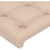 vidaXL LED posteljno vzglavje kapučino 80x5x78/88 cm umetno usnje | Shoptok.si