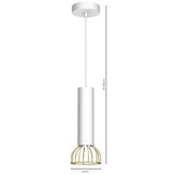  Luster na sajli DANTE 1xGU10/25W/230V bela/zlatna | Eponuda.com