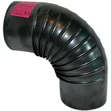  Cevno koleno za peč (130 mm, kot kolena: 0–90°, debelina stene: 0,6 mm, črna)