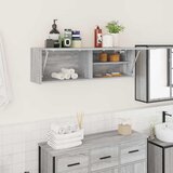  Kupaonski zidni ormarić sivi Sonoma 100x25x30 cm izrađeno drvo | shoptok.hr