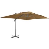 vidaXL Previsni senčnik z aluminijastim drogom 400x300 cm taupe Cene