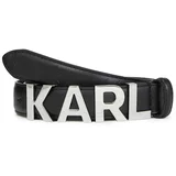 Karl Lagerfeld Pas črna / srebrna