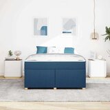  Konstrukcija postelje z vzmetnico Modra 160 x 200 cm blago, (5000127831) | Shoptok.si